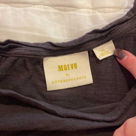 Maeve by Anthropologie Cold Shoulder Top Purple SP - Picture 7 of 10